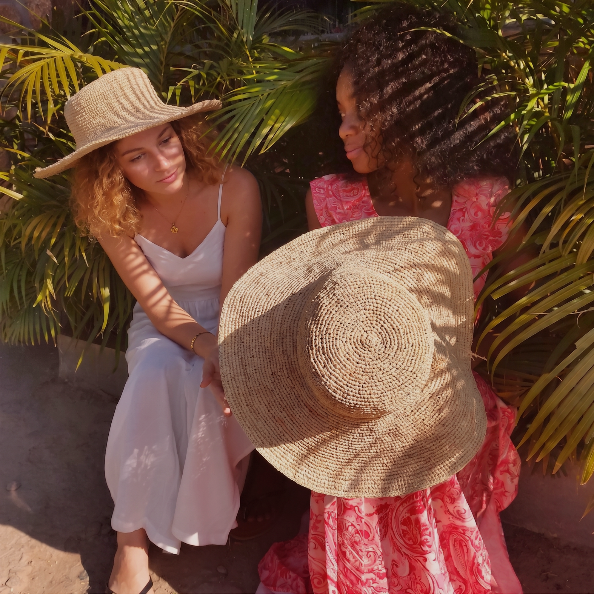 Chapeau raphia crochet